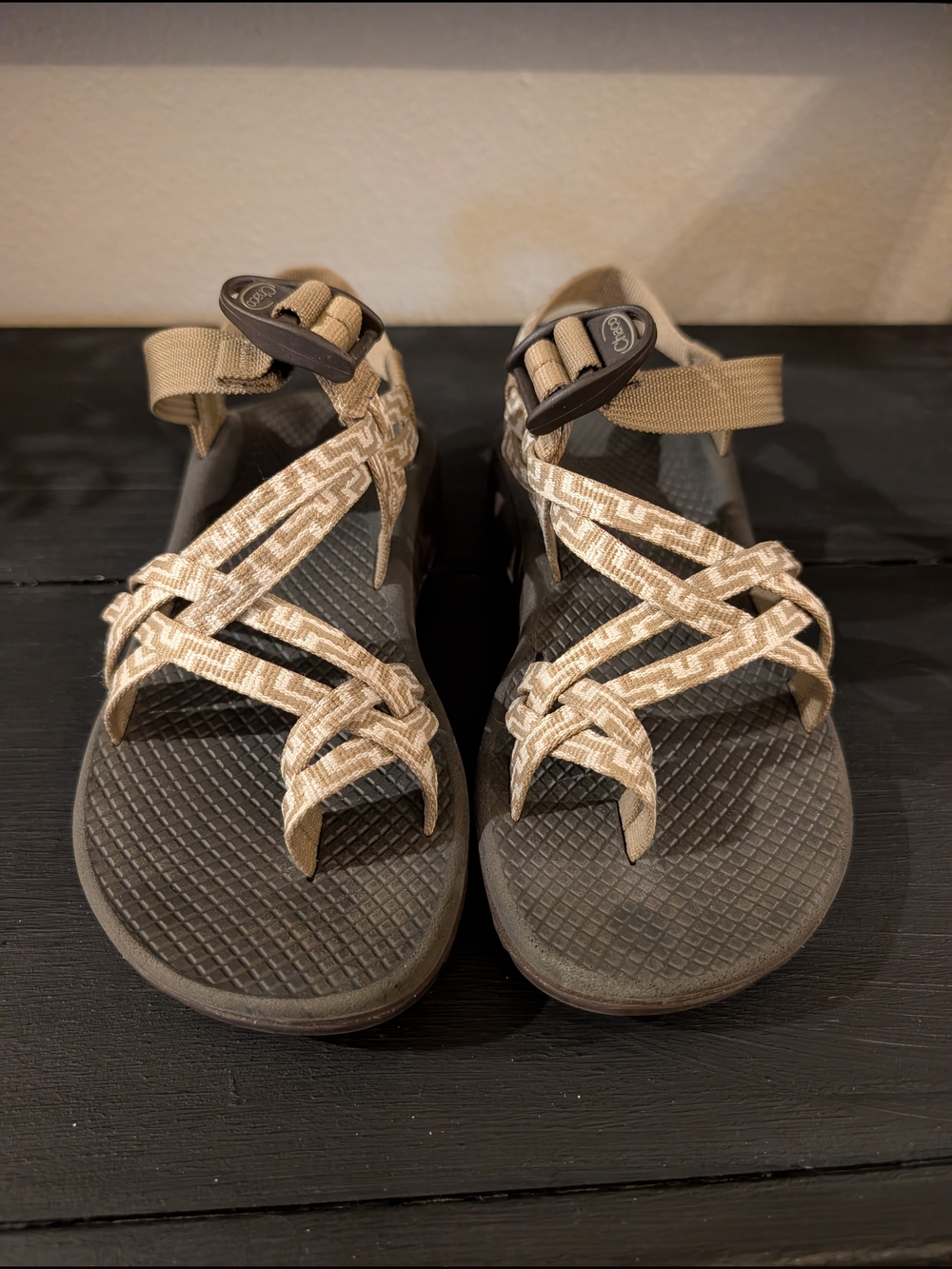 Chaco Women’s Z/Cloud Strappy Sandal in Beige
